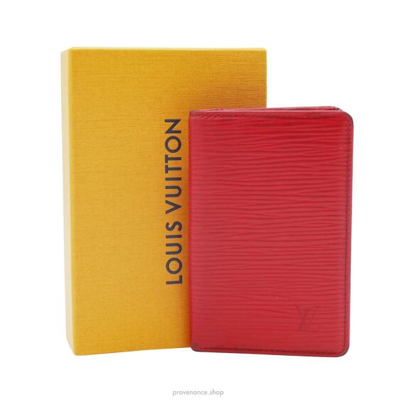 🔴 Louis Vuitton Pocket Organizer Wallet - Red Epi Leather - Picture 1 of 9